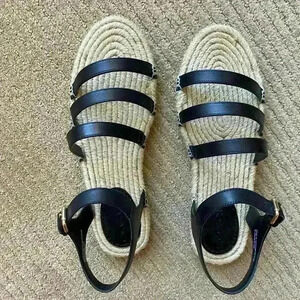 Coach Strap Black Sandal Shoe, size 8.5.